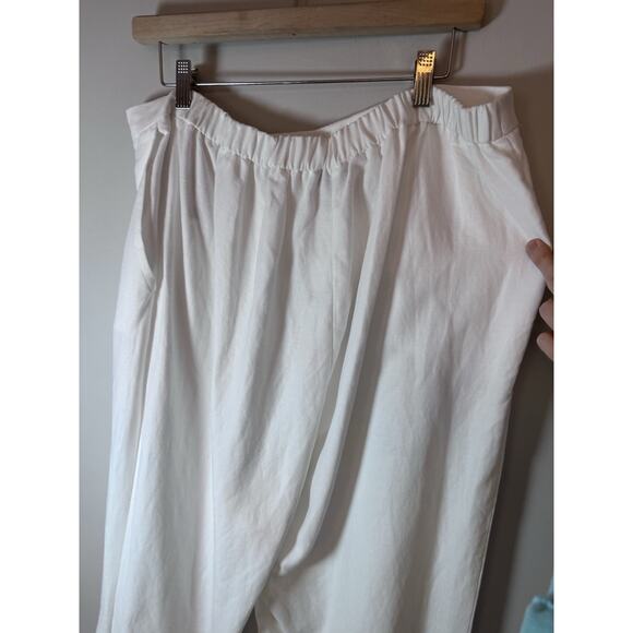 Eileen Fisher White Linen Wide Leg Pants Size 1X NWT - Picture 14 of 16